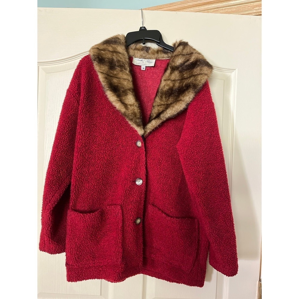 Vintage‎ Tasha Polizzi red pile jacket